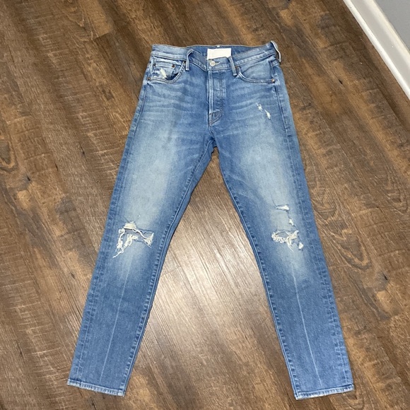 MOTHER STINGER FLOOD IN HIGH AS THE HEAVENS STRAIGHT SKINNY,HIGH RISE,BUTTON FLY - Picture 3 of 15